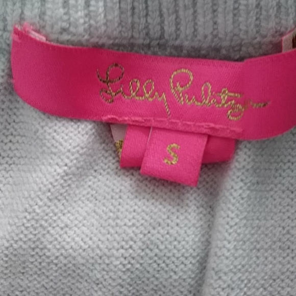 Lilly Pulitzer $128 off shoulder sweater gray s - Picture 5 of 6